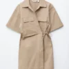 Wrap-Front Mini Dress