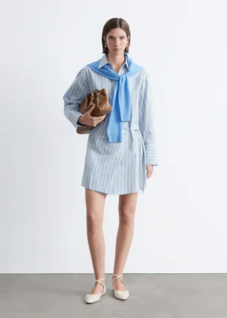 Wrap Shirt Mini Dress