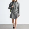 Wrap Shirt Mini Dress