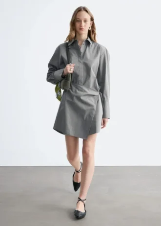 Wrap Shirt Mini Dress
