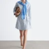 Wrap Shirt Mini Dress
