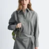 Wrap Shirt Mini Dress