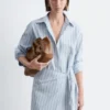 Wrap Shirt Mini Dress