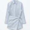 Wrap Shirt Mini Dress