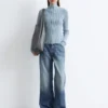 Zip-Up Turtleneck Cardigan