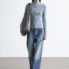 Zip-Up Turtleneck Cardigan