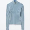 Zip-Up Turtleneck Cardigan