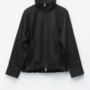 Zip-Up Twill Jacket