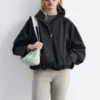 Zip-Up Twill Jacket