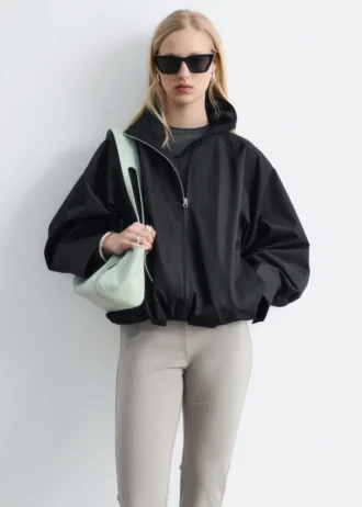 Zip-Up Twill Jacket