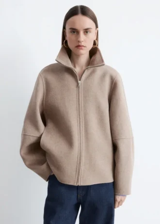 Zip-Up Wool Jacket
