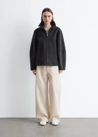Zip-Up Wool Jacket