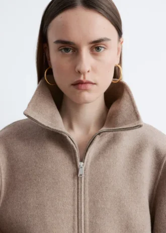 Zip-Up Wool Jacket